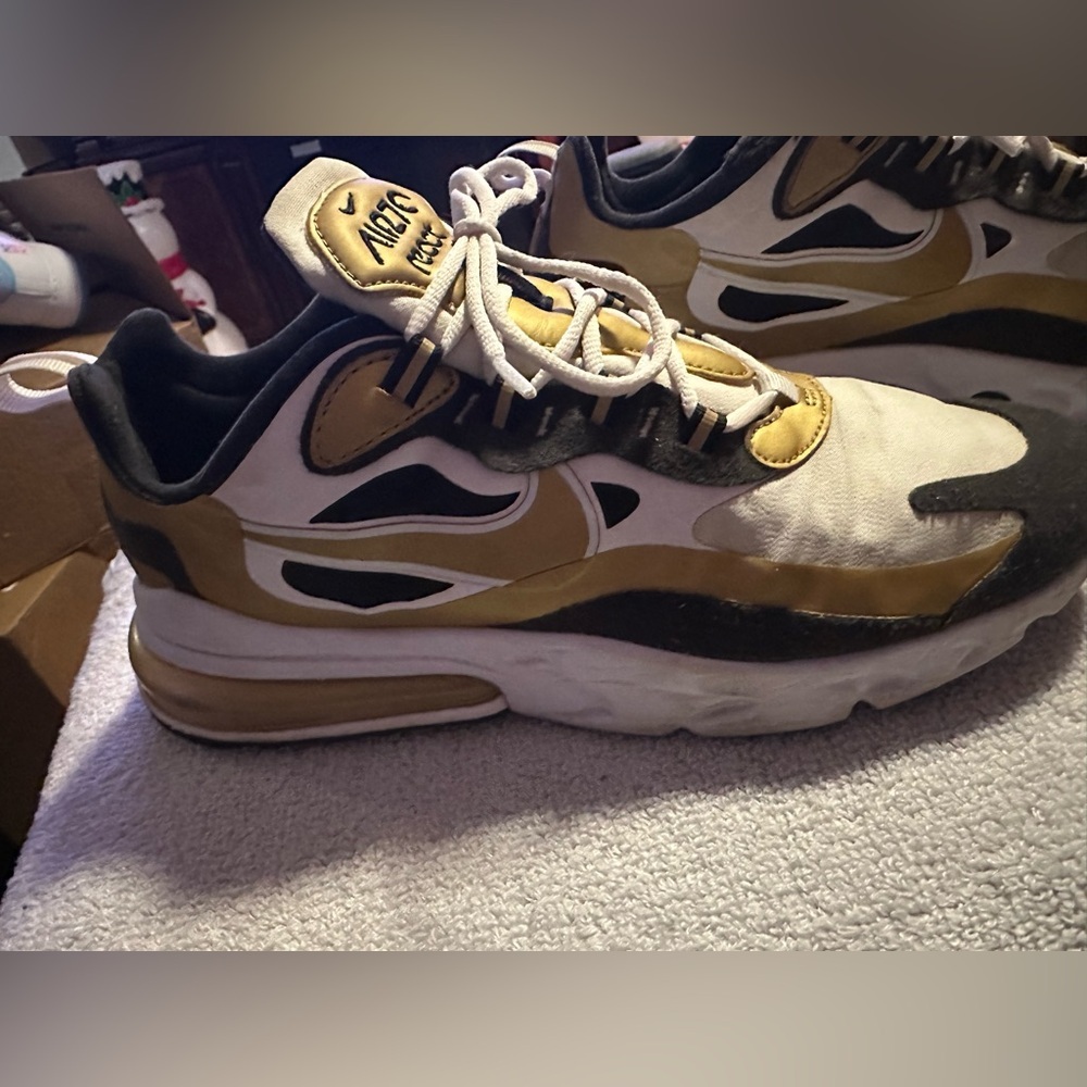 Nike Air Max 270 React 'Metallic Gold' CW7298-100 Men's 9    01/08/20
